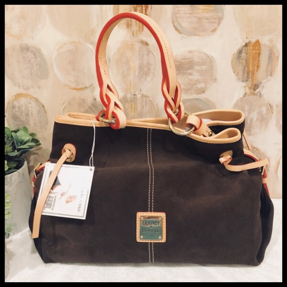 ✨Host Pick✨ Dooney & Bourke Brown Suede Large Shoulder Bag NWT